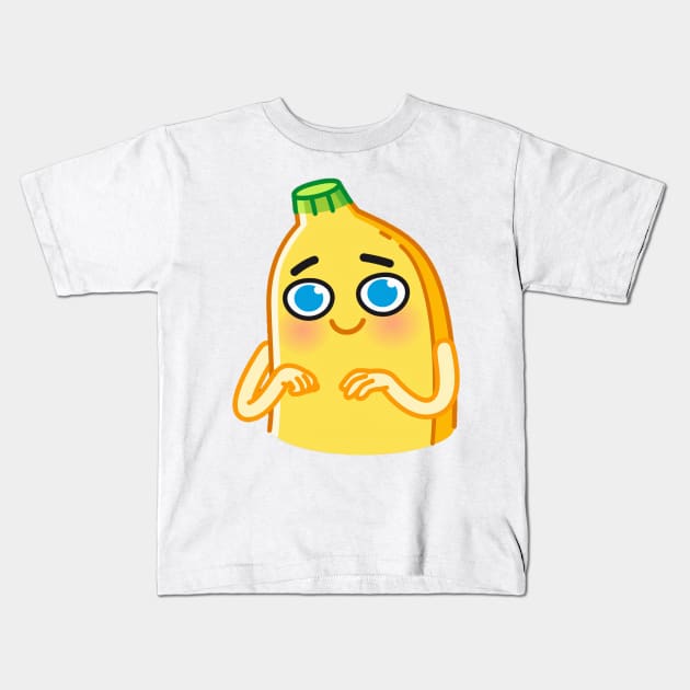 Cute Banana Kids T-Shirt by ManimeXP